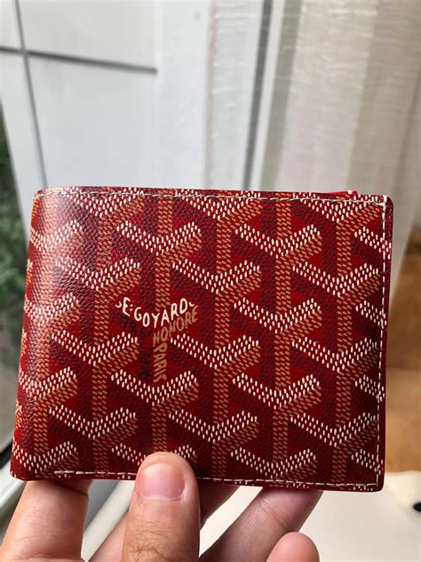 red goyard wallet|authentic goyard wallet.